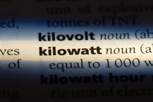 Kilowatt definition in a dictionary