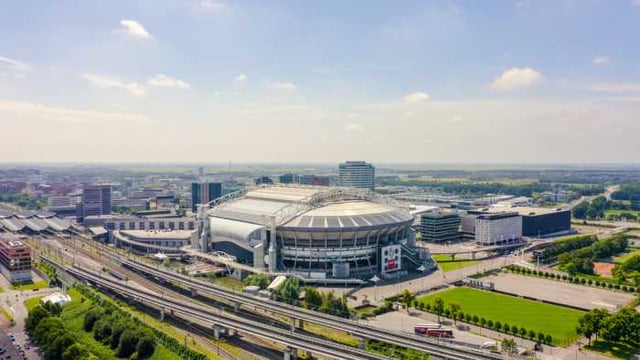 A picture of Amsterdam's Johan Cruiff Arena.