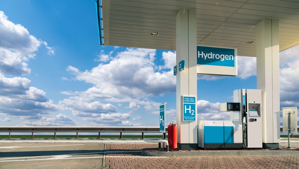 A hydrogen fuel station.