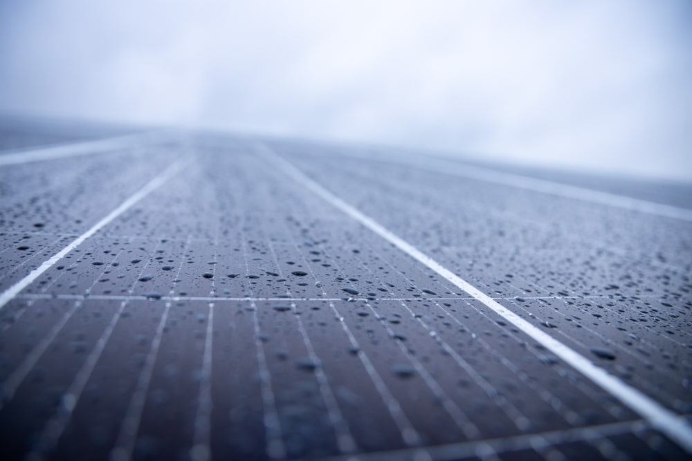 Solar panels still work during rainy days.
