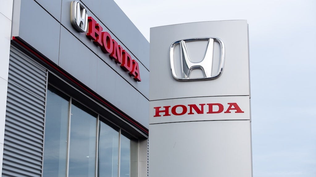 The logo of Honda.