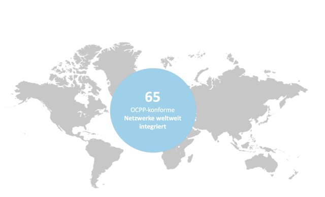 Übersicht OCPP-konforme Netzwerke weltweit.