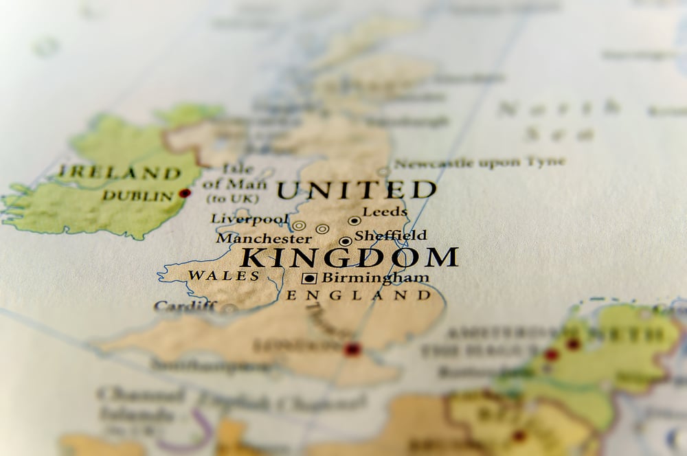 A map of the United Kingdom