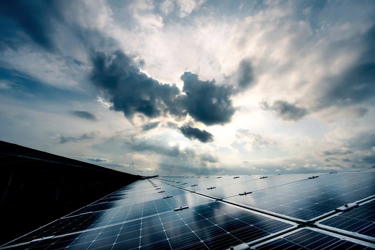 Solar panels are working on cloudy days.